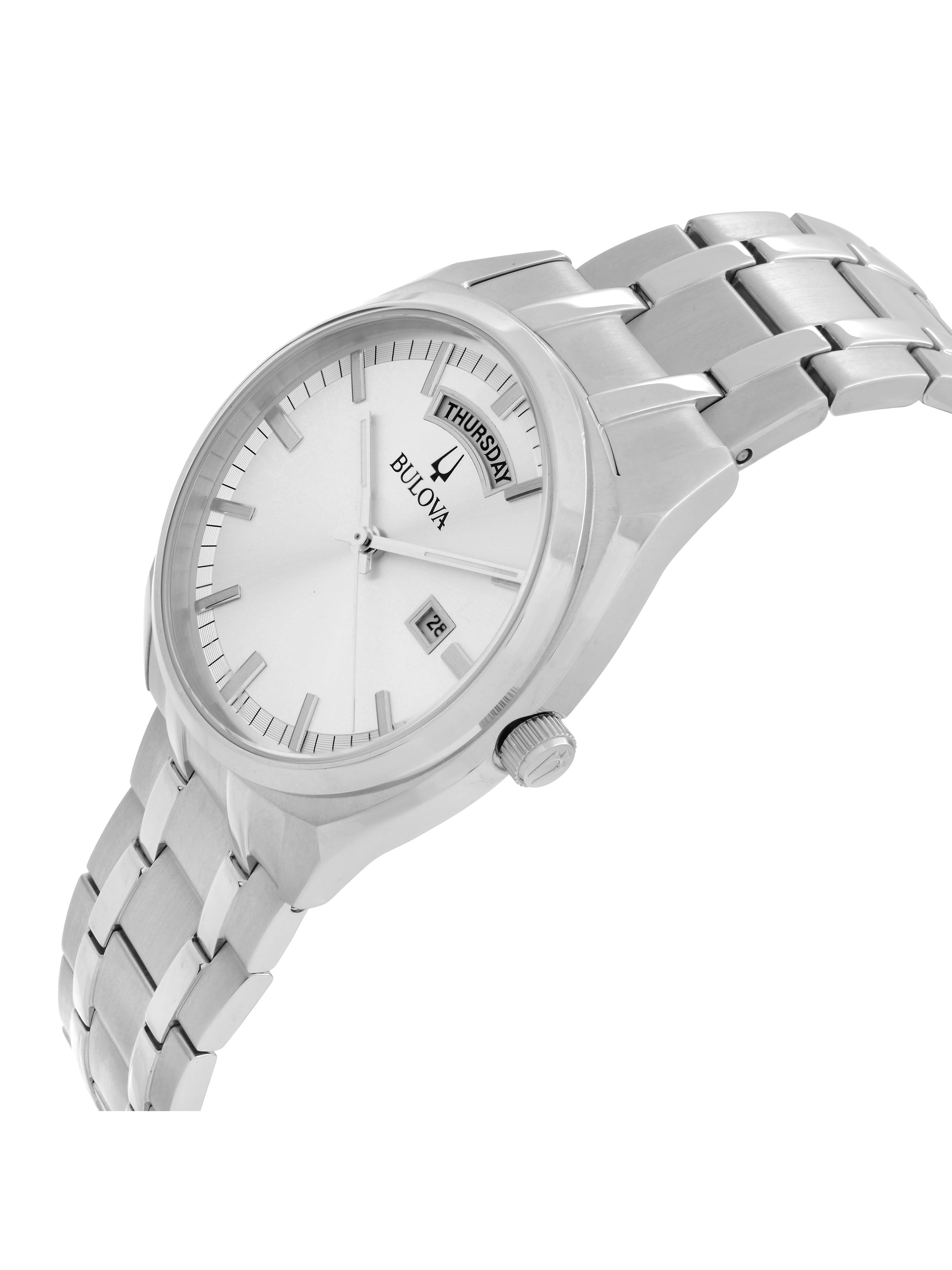 Men'S Stainless Steel Silver Dial Quartz Classic Watch