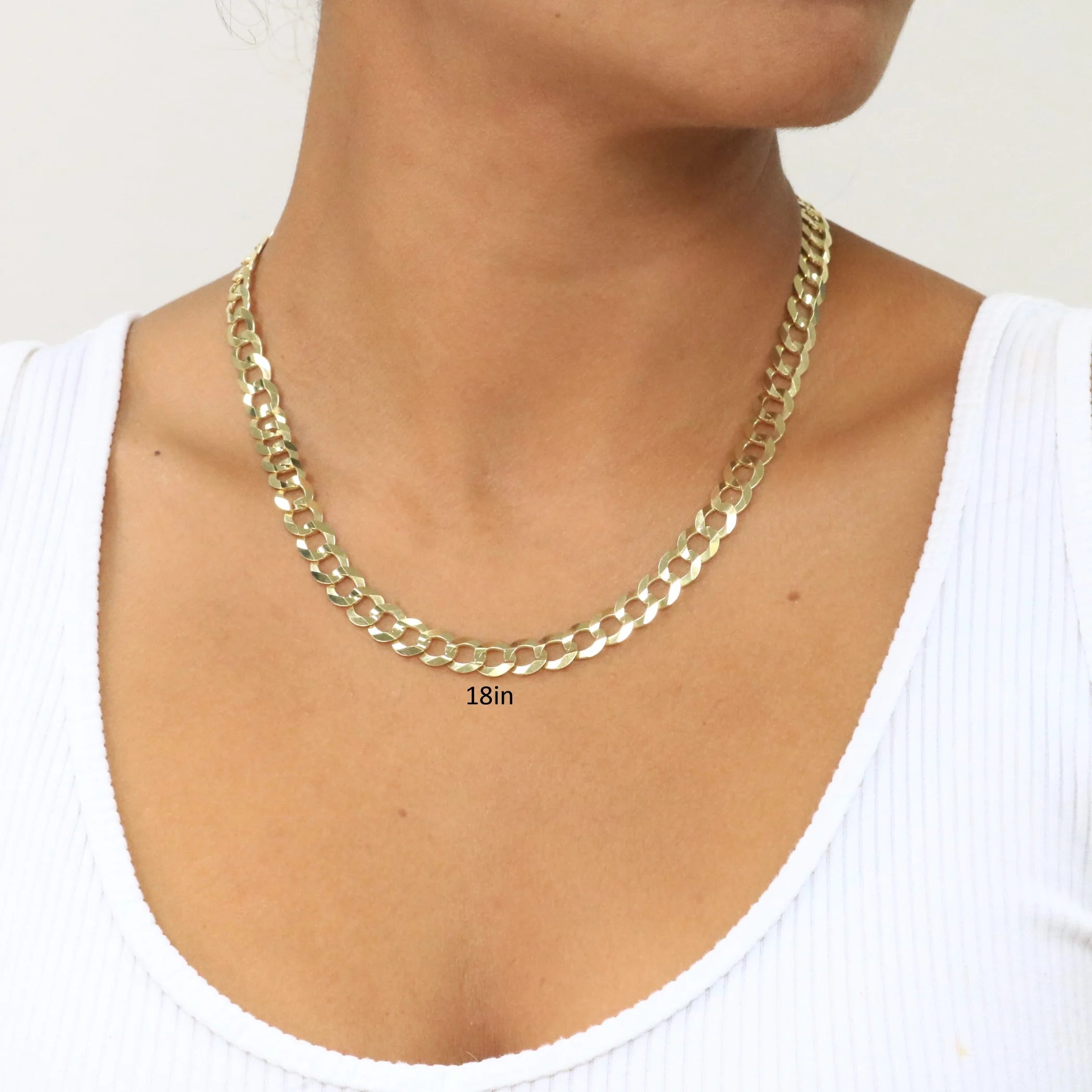 14K Real Yellow Gold Solid Cuban Curb Link 8Mm Chain Necklace (18"-30") Italian Jewelry for Men