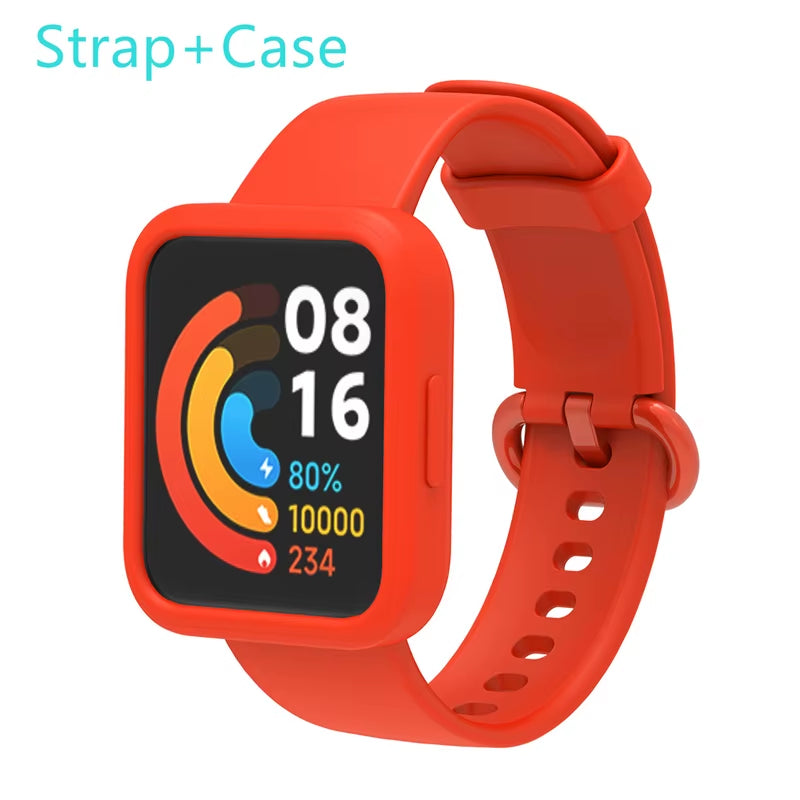 Silicone Strap for Xiaomi Mi Watch Lite / Watch 2 Watch Charger Protector Case Bracelet Watch Band for  Watch / 2 Lite
