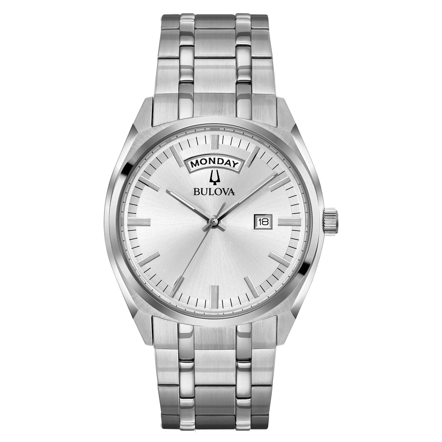 Men'S Stainless Steel Silver Dial Quartz Classic Watch