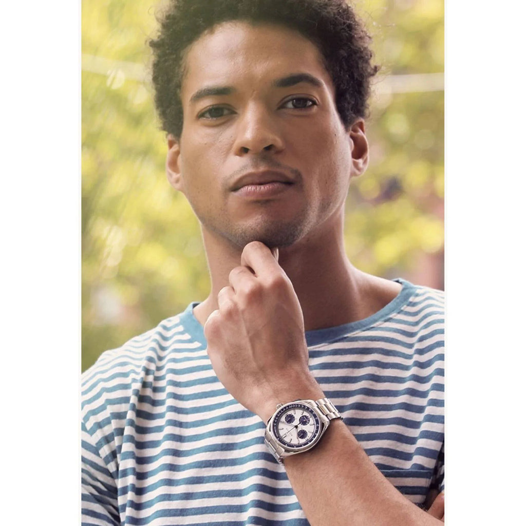 Lunar Pilot Archive Chronograph Quartz Silver Dial Men'S Watch 98K112